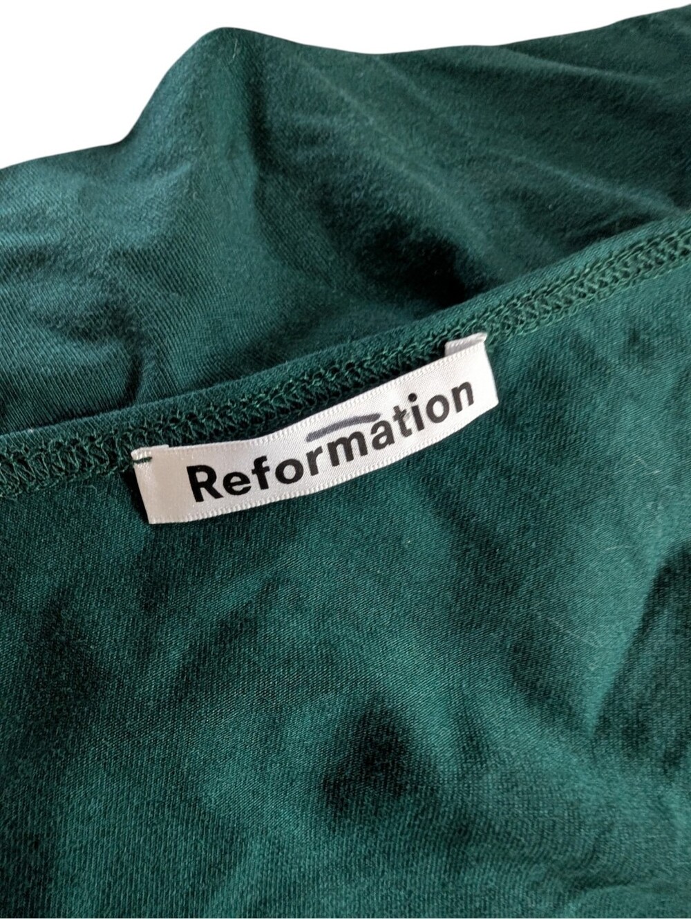 Reformation Emerald Green One-Shoulder Dress NWT XL - Picture 4 of 7